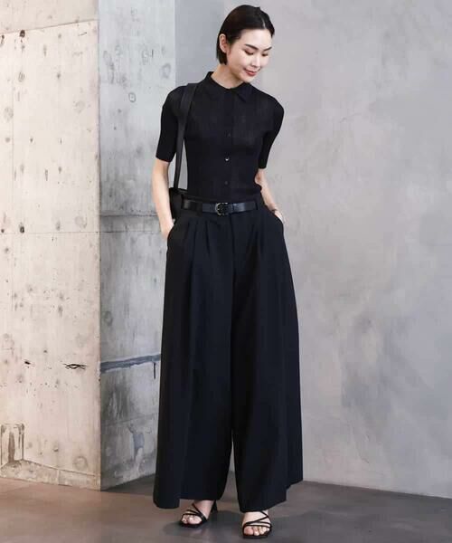 MICHEL KLEIN / ミッシェルクラン ニット・セーター | シアーリブ襟付きニット | 詳細17