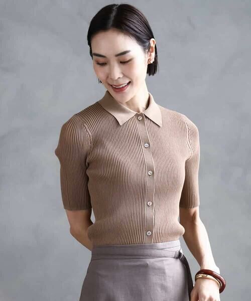 MICHEL KLEIN / ミッシェルクラン ニット・セーター | シアーリブ襟付きニット | 詳細2