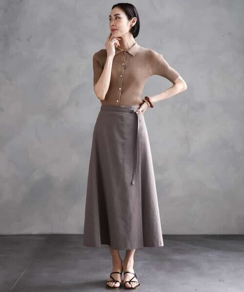 MICHEL KLEIN / ミッシェルクラン ニット・セーター | シアーリブ襟付きニット | 詳細4