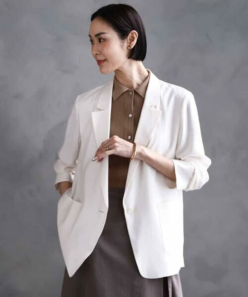 MICHEL KLEIN / ミッシェルクラン ニット・セーター | シアーリブ襟付きニット | 詳細8