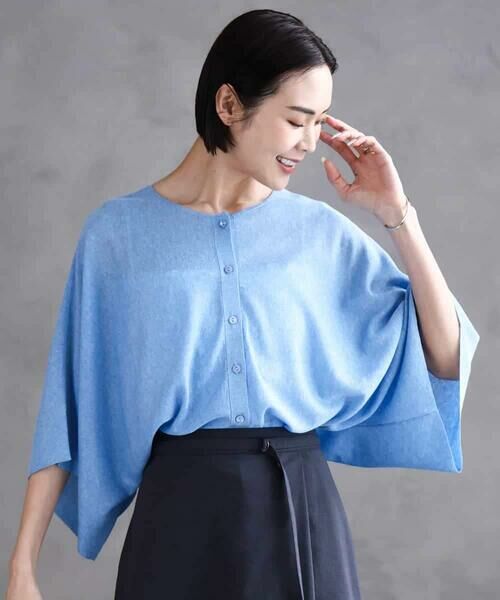 MICHEL KLEIN / ミッシェルクラン ニット・セーター | [2WAY]ケープデザインカーディガン | 詳細13