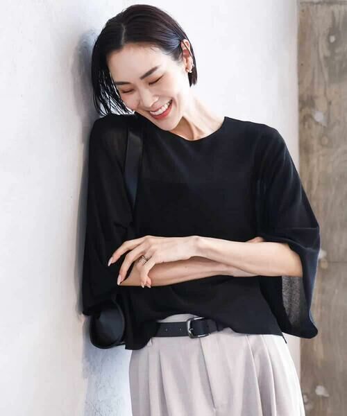 MICHEL KLEIN / ミッシェルクラン ニット・セーター | [2WAY]ケープデザインカーディガン | 詳細17