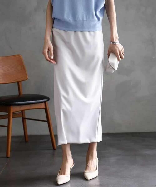 MICHEL KLEIN / ミッシェルクラン ロング・マキシ丈スカート | ダンボールセミタイトスカート | 詳細14