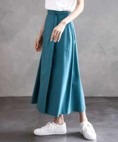 MICHEL KLEIN / ミッシェルクラン ロング・マキシ丈スカート | ベルト付きAラインスカート