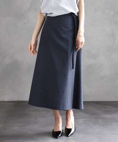 MICHEL KLEIN / ミッシェルクラン ロング・マキシ丈スカート | ベルト付きAラインスカート