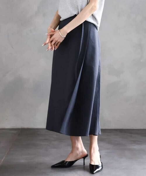 MICHEL KLEIN / ミッシェルクラン ロング・マキシ丈スカート | ベルト付きAラインスカート | 詳細1