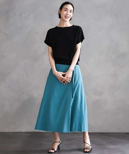 MICHEL KLEIN / ミッシェルクラン ロング・マキシ丈スカート | ベルト付きAラインスカート | 詳細11