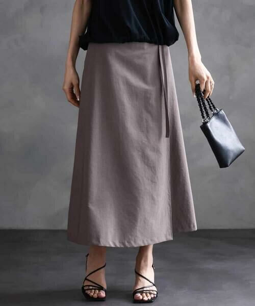 MICHEL KLEIN / ミッシェルクラン ロング・マキシ丈スカート | ベルト付きAラインスカート | 詳細13