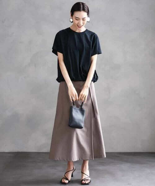 MICHEL KLEIN / ミッシェルクラン ロング・マキシ丈スカート | ベルト付きAラインスカート | 詳細15