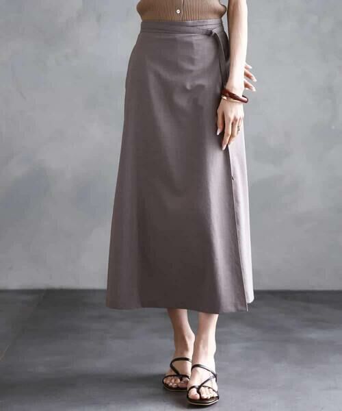 MICHEL KLEIN / ミッシェルクラン ロング・マキシ丈スカート | ベルト付きAラインスカート | 詳細19
