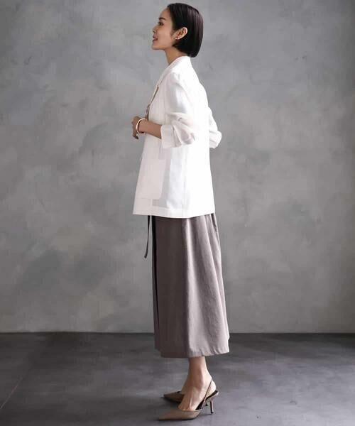 MICHEL KLEIN / ミッシェルクラン ロング・マキシ丈スカート | ベルト付きAラインスカート | 詳細26