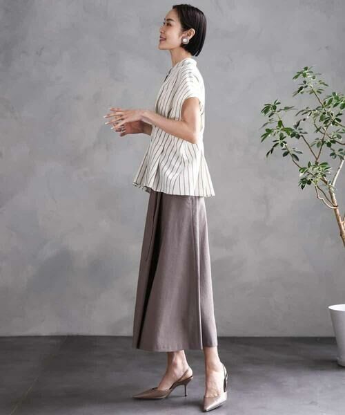 MICHEL KLEIN / ミッシェルクラン ロング・マキシ丈スカート | ベルト付きAラインスカート | 詳細30