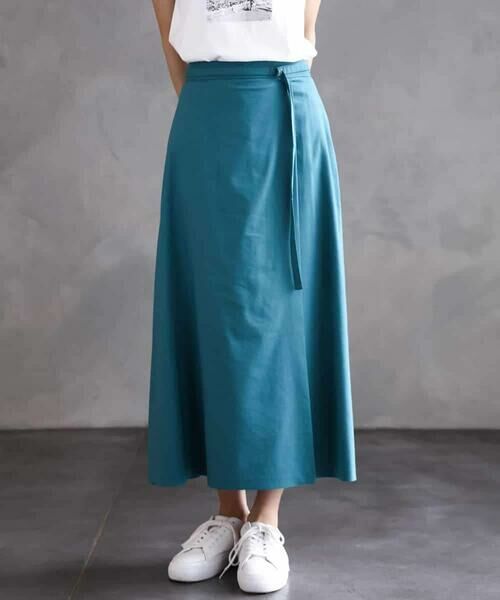 MICHEL KLEIN / ミッシェルクラン ロング・マキシ丈スカート | ベルト付きAラインスカート | 詳細8