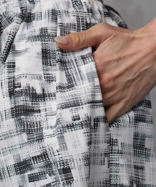 MICHEL KLEIN / ミッシェルクラン ロング・マキシ丈スカート | [セットアップ対応]かすれチェック柄ギャザースカート | 詳細15