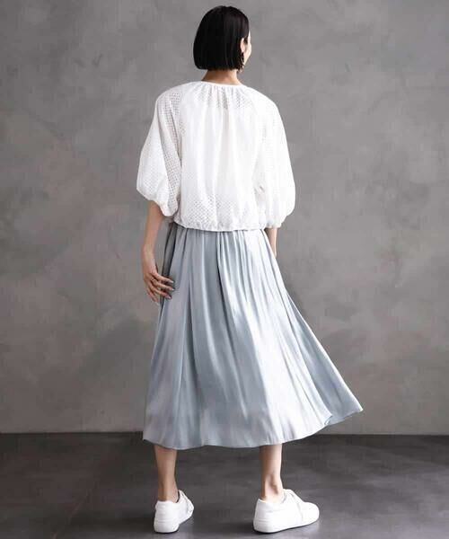 MICHEL KLEIN / ミッシェルクラン ロング・マキシ丈スカート | シャンブレーギャザースカート | 詳細12