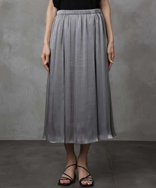 MICHEL KLEIN / ミッシェルクラン ロング・マキシ丈スカート | シャンブレーギャザースカート | 詳細13