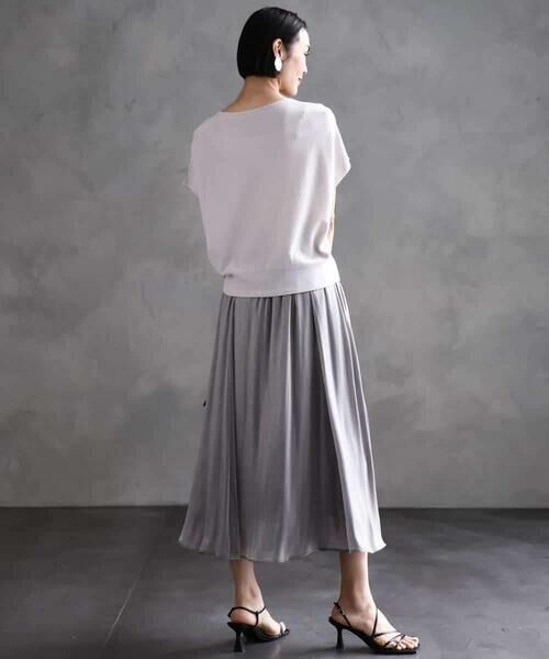 MICHEL KLEIN / ミッシェルクラン ロング・マキシ丈スカート | シャンブレーギャザースカート | 詳細7