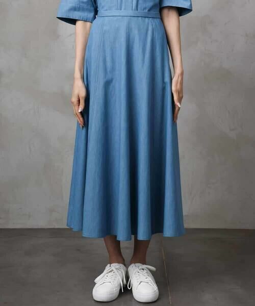 MICHEL KLEIN / ミッシェルクラン ロング・マキシ丈スカート | [セットアップ対応]ライトオンスデニムスカート | 詳細5