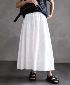 MICHEL KLEIN / ミッシェルクラン ロング・マキシ丈スカート | [セットアップ対応]エンブロイダリーレーススカート