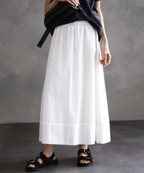 MICHEL KLEIN / ミッシェルクラン ロング・マキシ丈スカート | [セットアップ対応]エンブロイダリーレーススカート | 詳細10