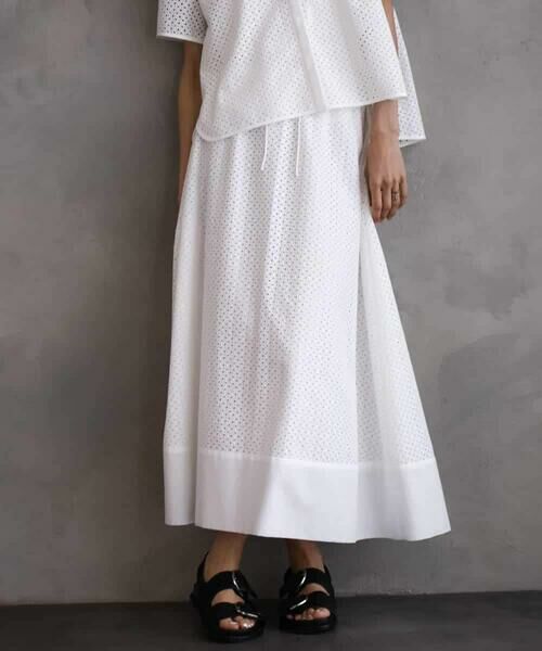 MICHEL KLEIN / ミッシェルクラン ロング・マキシ丈スカート | [セットアップ対応]エンブロイダリーレーススカート | 詳細14