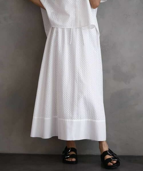 MICHEL KLEIN / ミッシェルクラン ロング・マキシ丈スカート | [セットアップ対応]エンブロイダリーレーススカート | 詳細15