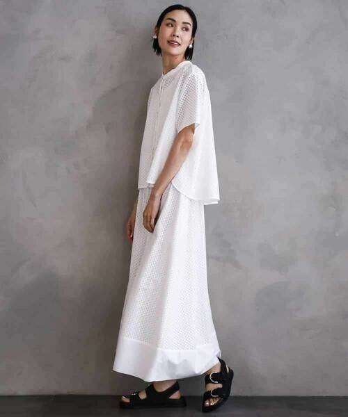 MICHEL KLEIN / ミッシェルクラン ロング・マキシ丈スカート | [セットアップ対応]エンブロイダリーレーススカート | 詳細17