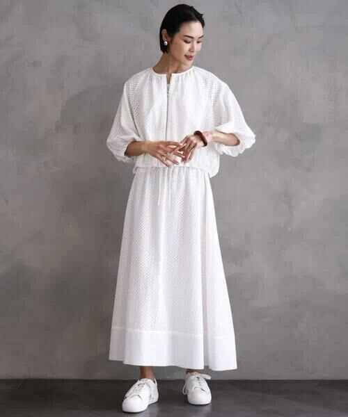 MICHEL KLEIN / ミッシェルクラン ロング・マキシ丈スカート | [セットアップ対応]エンブロイダリーレーススカート | 詳細24