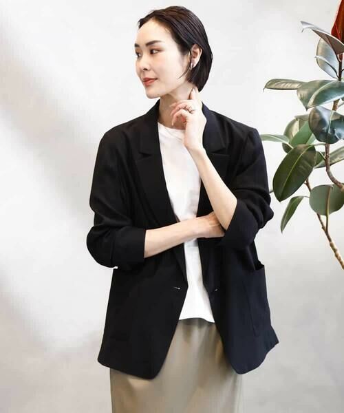 MICHEL KLEIN / ミッシェルクラン テーラードジャケット | シアーテーラードジャケット(裏地なし) | 詳細1