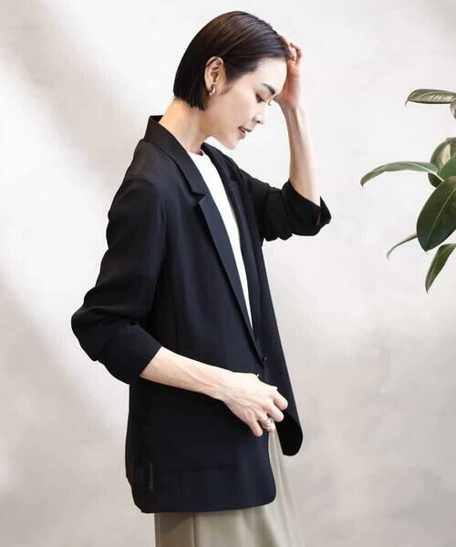 MICHEL KLEIN / ミッシェルクラン テーラードジャケット | シアーテーラードジャケット(裏地なし) | 詳細2
