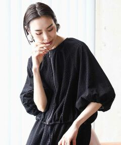 MICHEL KLEIN / ミッシェルクラン その他アウター | [セットアップ対応]エンブロイダリーレースブルゾン