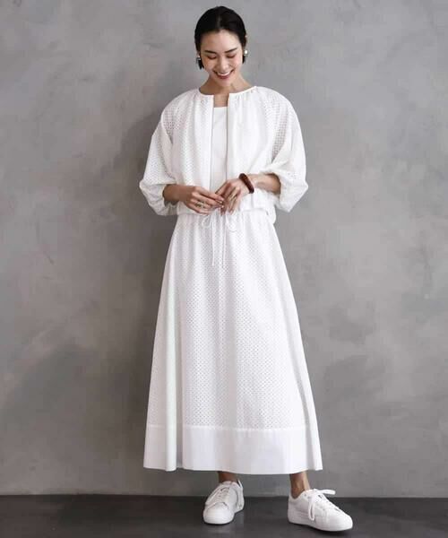 MICHEL KLEIN / ミッシェルクラン その他アウター | [セットアップ対応]エンブロイダリーレースブルゾン | 詳細15