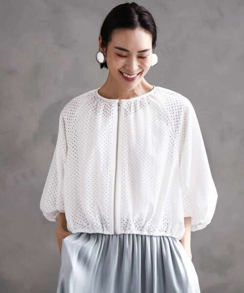 MICHEL KLEIN / ミッシェルクラン その他アウター | [セットアップ対応]エンブロイダリーレースブルゾン | 詳細21