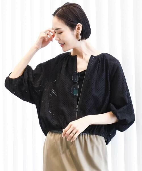 MICHEL KLEIN / ミッシェルクラン その他アウター | [セットアップ対応]エンブロイダリーレースブルゾン | 詳細6