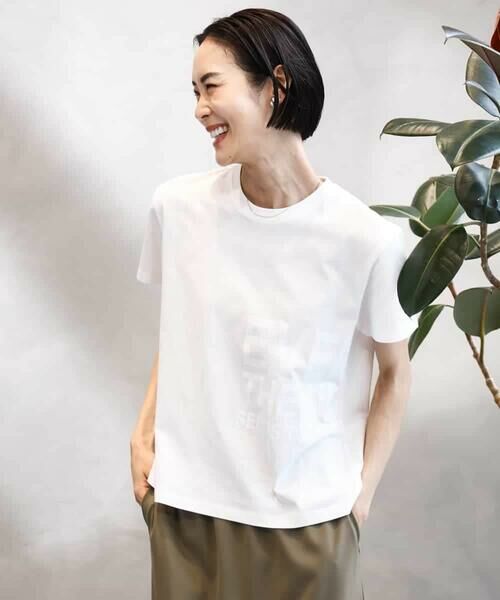 MICHEL KLEIN / ミッシェルクラン カットソー | [WEB限定カラー]ラメロゴTシャツ | 詳細10