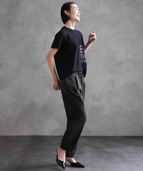 MICHEL KLEIN / ミッシェルクラン カットソー | [WEB限定カラー]ラメロゴTシャツ | 詳細4