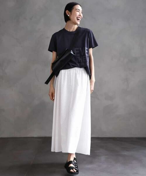 MICHEL KLEIN / ミッシェルクラン カットソー | [WEB限定カラー]ラメロゴTシャツ | 詳細7