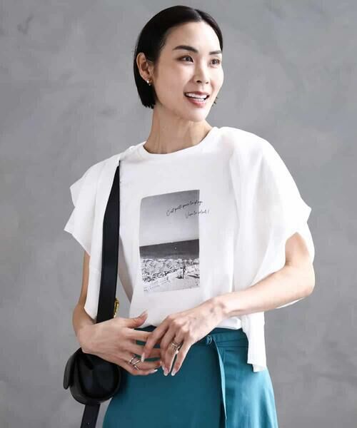 MICHEL KLEIN / ミッシェルクラン カットソー | フォトプリントTシャツ | 詳細5