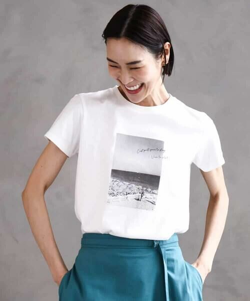 MICHEL KLEIN / ミッシェルクラン カットソー | フォトプリントTシャツ | 詳細7