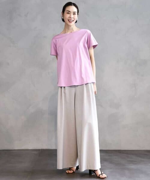 MICHEL KLEIN / ミッシェルクラン カットソー | [接触冷感]立体カットソー | 詳細5