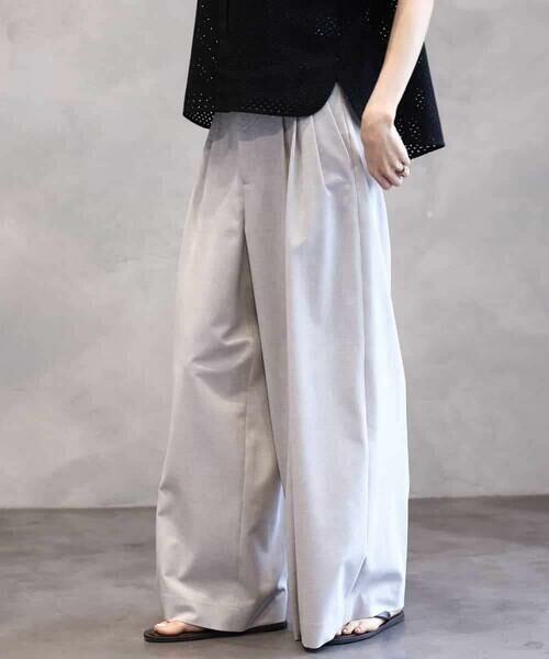 MICHEL KLEIN / ミッシェルクラン その他パンツ | タックワイドパンツ | 詳細10