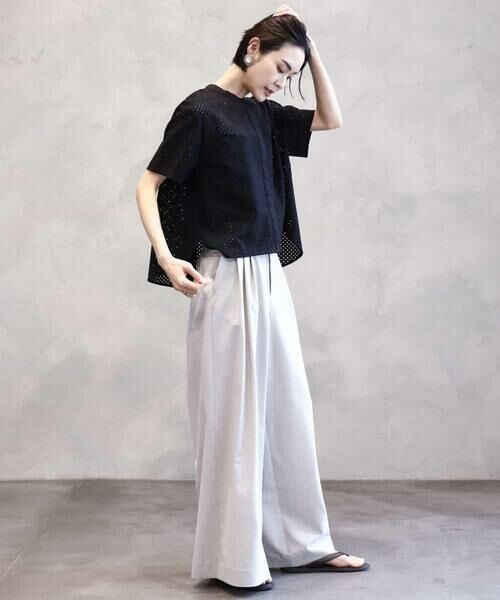 MICHEL KLEIN / ミッシェルクラン その他パンツ | タックワイドパンツ | 詳細11