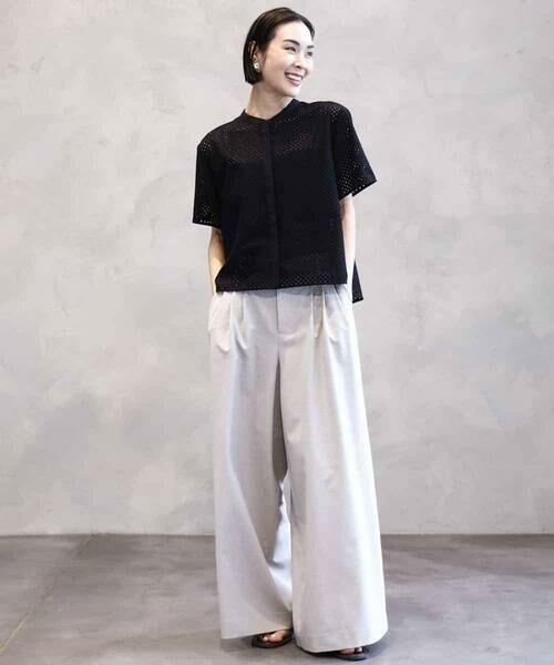 MICHEL KLEIN / ミッシェルクラン その他パンツ | タックワイドパンツ | 詳細13