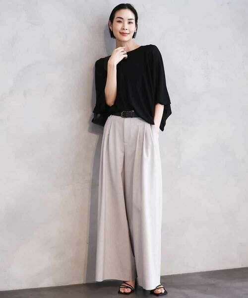 MICHEL KLEIN / ミッシェルクラン その他パンツ | タックワイドパンツ | 詳細3