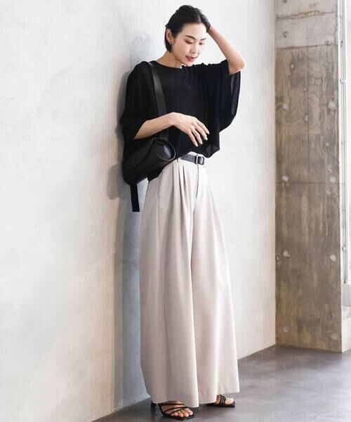 MICHEL KLEIN / ミッシェルクラン その他パンツ | タックワイドパンツ | 詳細5