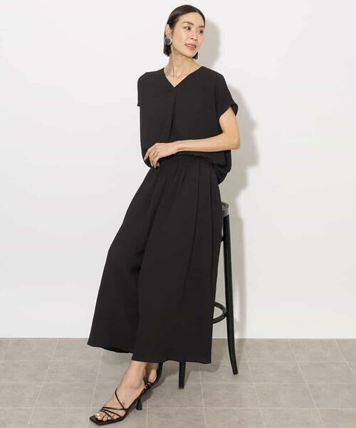 MICHEL KLEIN / ミッシェルクラン その他パンツ | [セットアップ対応]楊柳ギャザーワイドパンツ | 詳細1