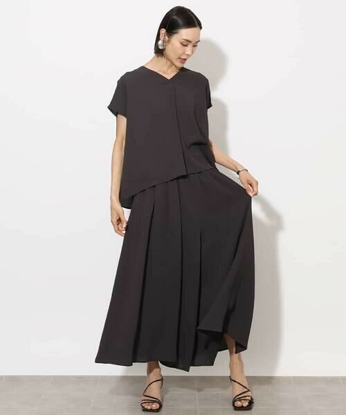 MICHEL KLEIN / ミッシェルクラン その他パンツ | [セットアップ対応]楊柳ギャザーワイドパンツ | 詳細16