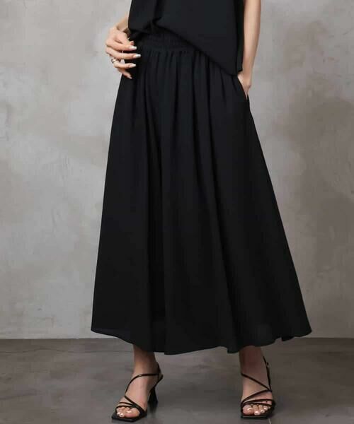 MICHEL KLEIN / ミッシェルクラン その他パンツ | [セットアップ対応]楊柳ギャザーワイドパンツ | 詳細2