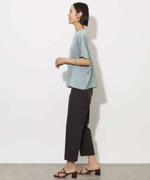 MICHEL KLEIN / ミッシェルクラン ショート・ハーフ・半端丈パンツ | [機能性素材]ストレッチツイルテーパードパンツ | 詳細13