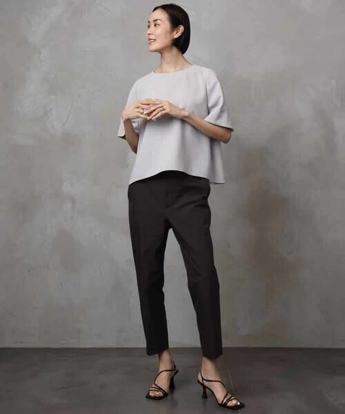 MICHEL KLEIN / ミッシェルクラン ショート・ハーフ・半端丈パンツ | [機能性素材]ストレッチツイルテーパードパンツ | 詳細2